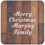 Merry Christmas Murphy Family - Drink Coaster E