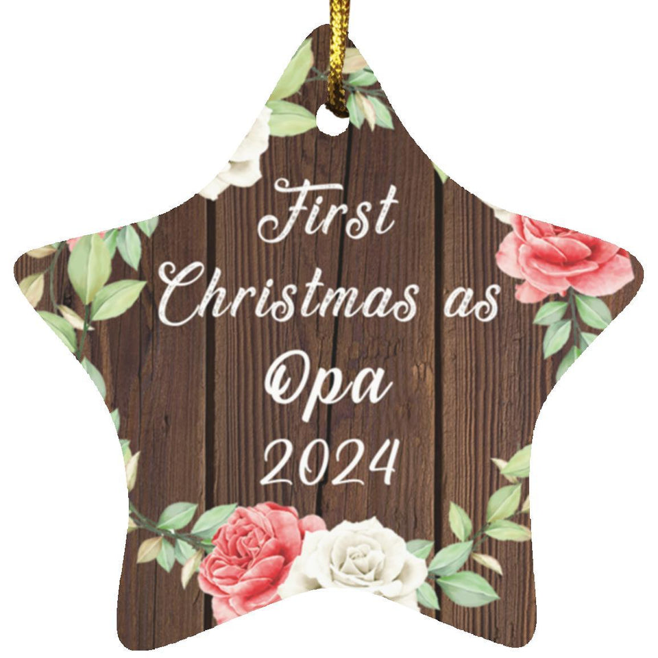 First Christmas As Opa 2024 - Star Ornament A