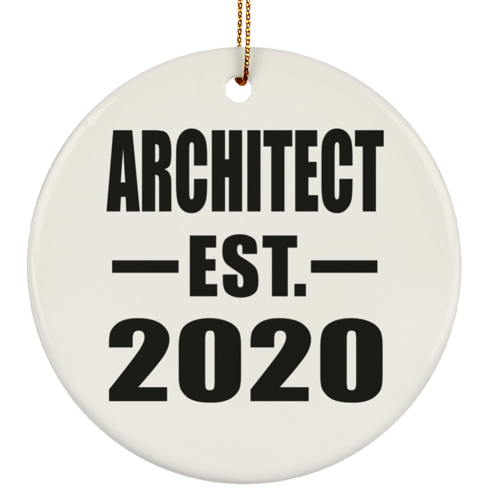 Architect Established EST. 2020 - Circle Ornament