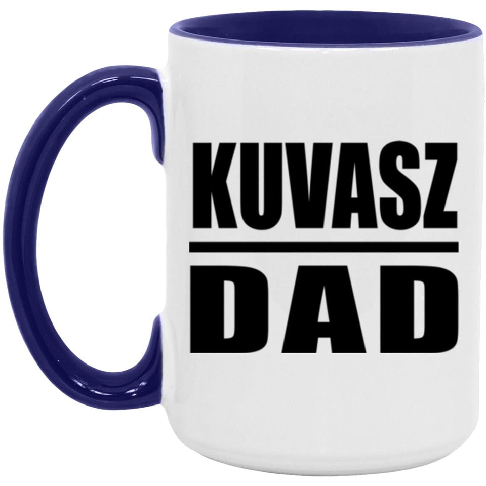 Kuvasz Dad - 15oz Accent Mug Purple