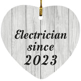 Electrician Since 2023 - Heart Ornament F