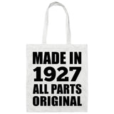 97th Birthday Made in 1927 All Parts Original - Tote Bag White