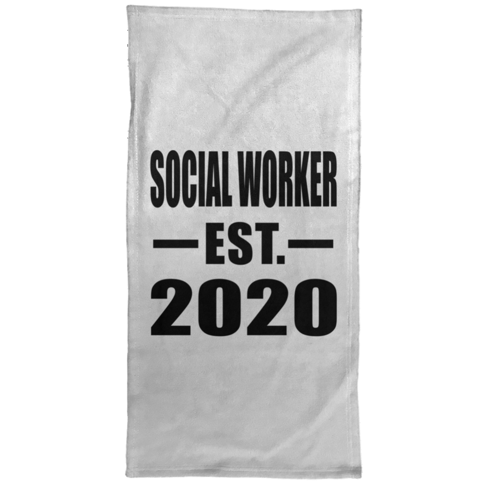 Social Worker Established EST. 2020 - Hand Towel