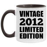 12th Birthday Vintage 2012 Limited Edition - 11oz Accent Mug Black