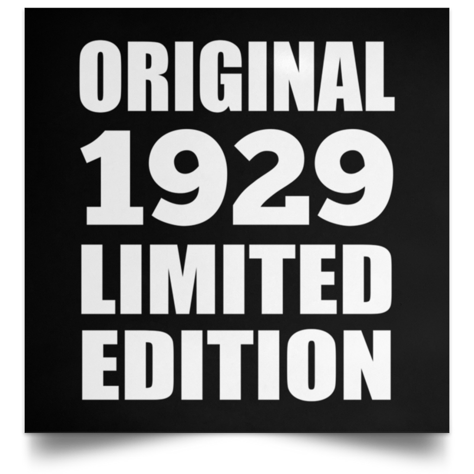 95th Birthday Original 1929 Limited Edition - Poster Square