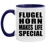 Flugel Horn Makes Life Special - 11oz Accent Mug Purple