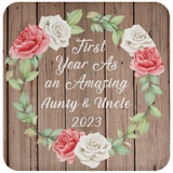 First Year As An Amazing Aunty & Uncle 2023 - Drink Coaster B