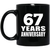 67th Anniversary 67 Years - 11 Oz Coffee Mug Black