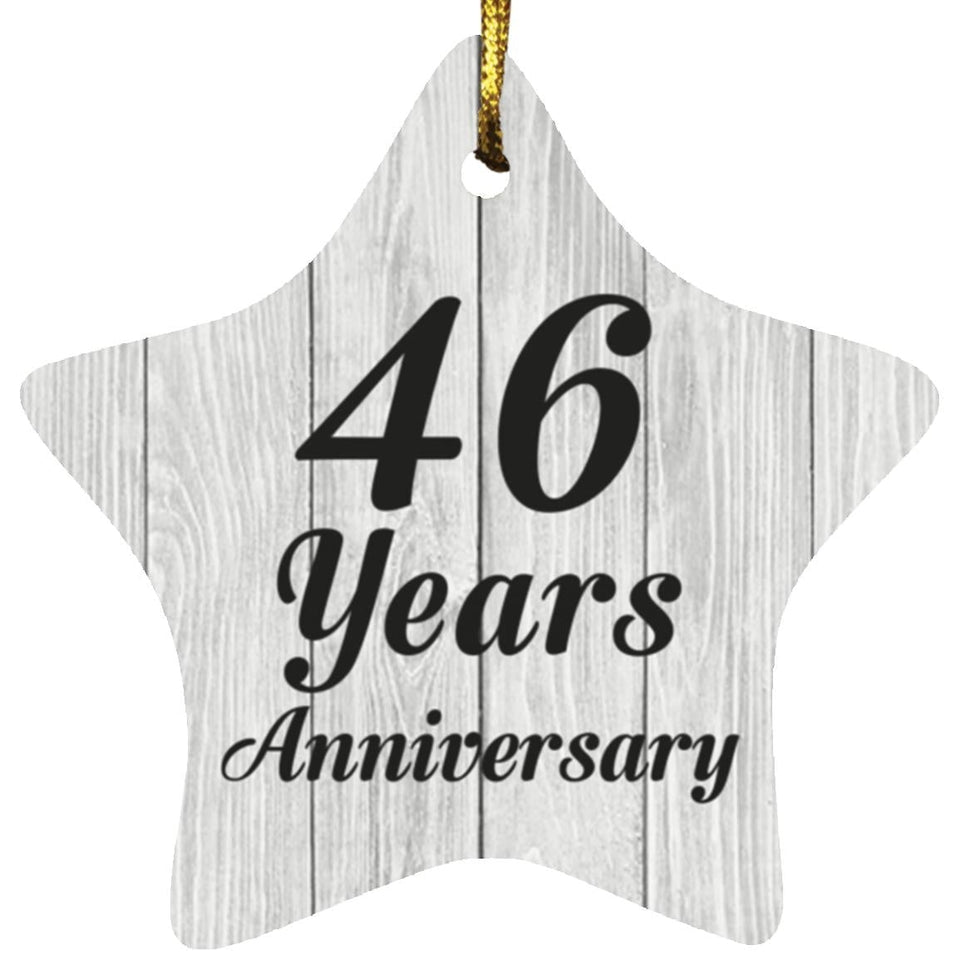 46th Anniversary 46 Years Anniversary - Star Ornament F