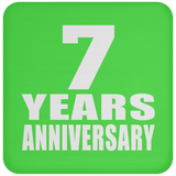 7th Anniversary 7 Years - Drink Coaster