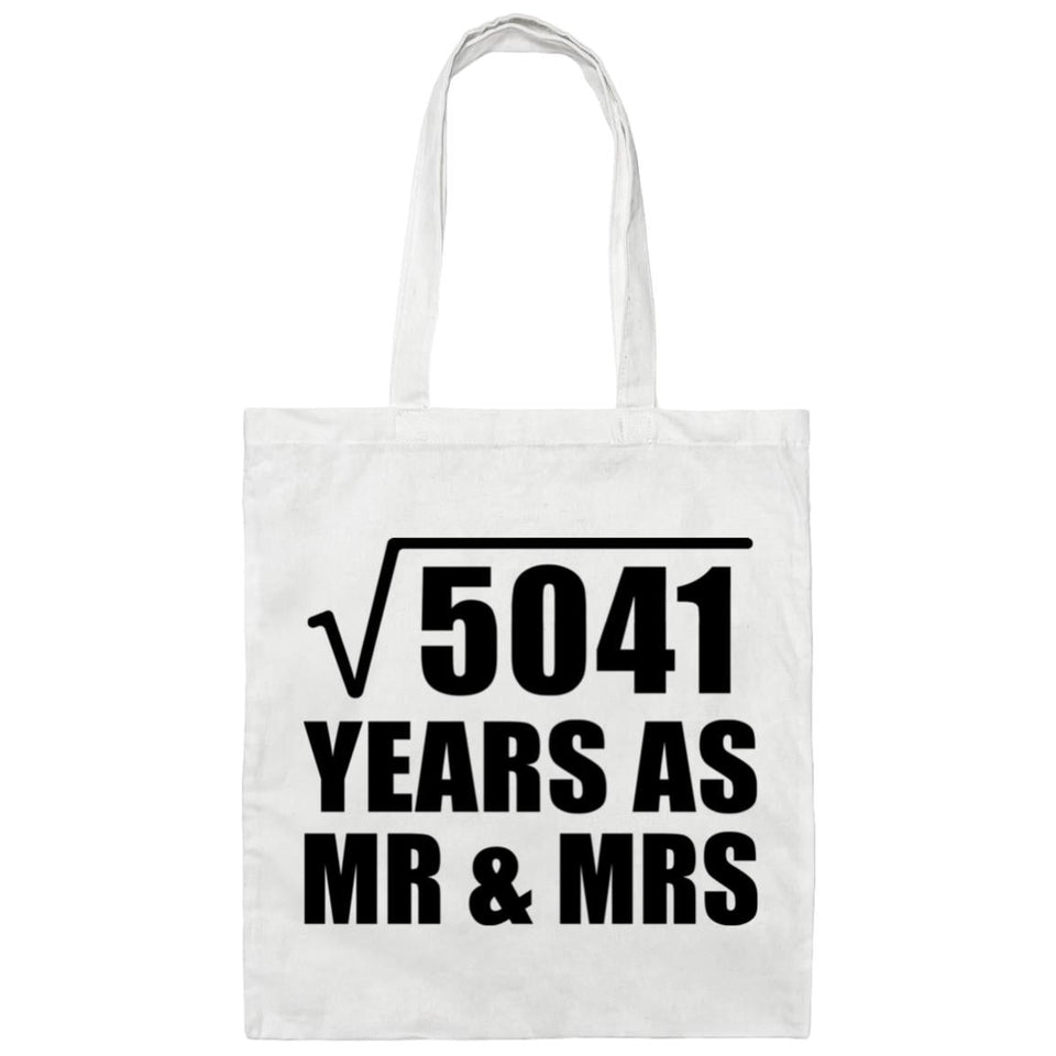 71st Anniversary Square Root of 5041 Years As Mr & Mrs - Tote Bag White