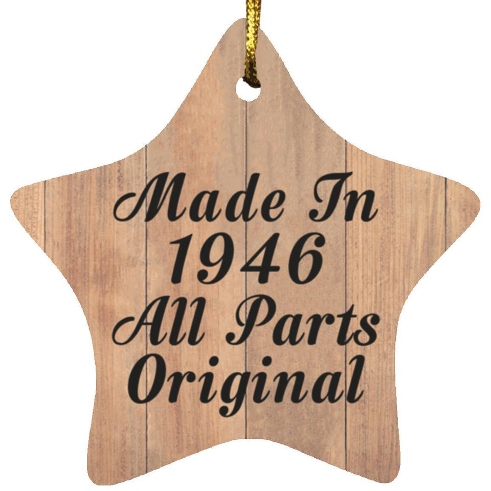 78th Birthday Made In 1946 All Parts Original - Star Ornament C