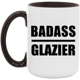 Badass Glazier - 15oz Accent Mug Black