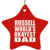 Russell World's Okayest Dad - Star Ornament
