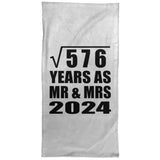 24th Anniversary Square Root of 576 Years As Mr & Mrs 2024 - Hand Towel