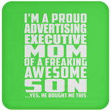 Proud Advertising Executive Mom Of Awesome Son - Drink Coaster