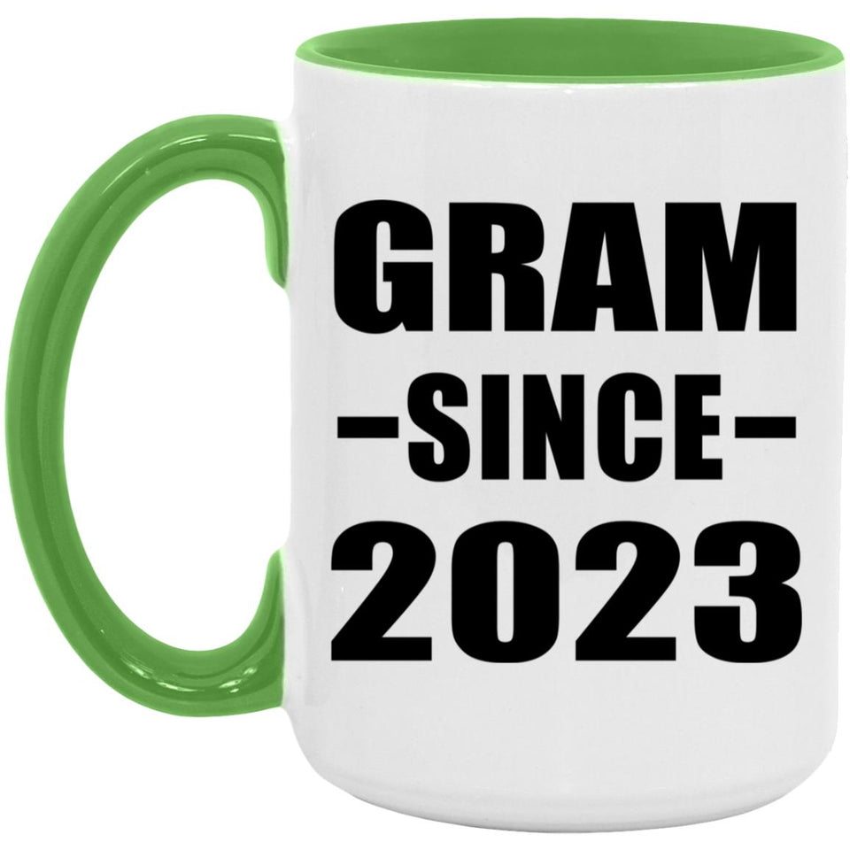 Gram Since 2023 - 15oz Accent Mug Green