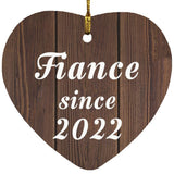 Fiance Since 2022 - Heart Ornament D