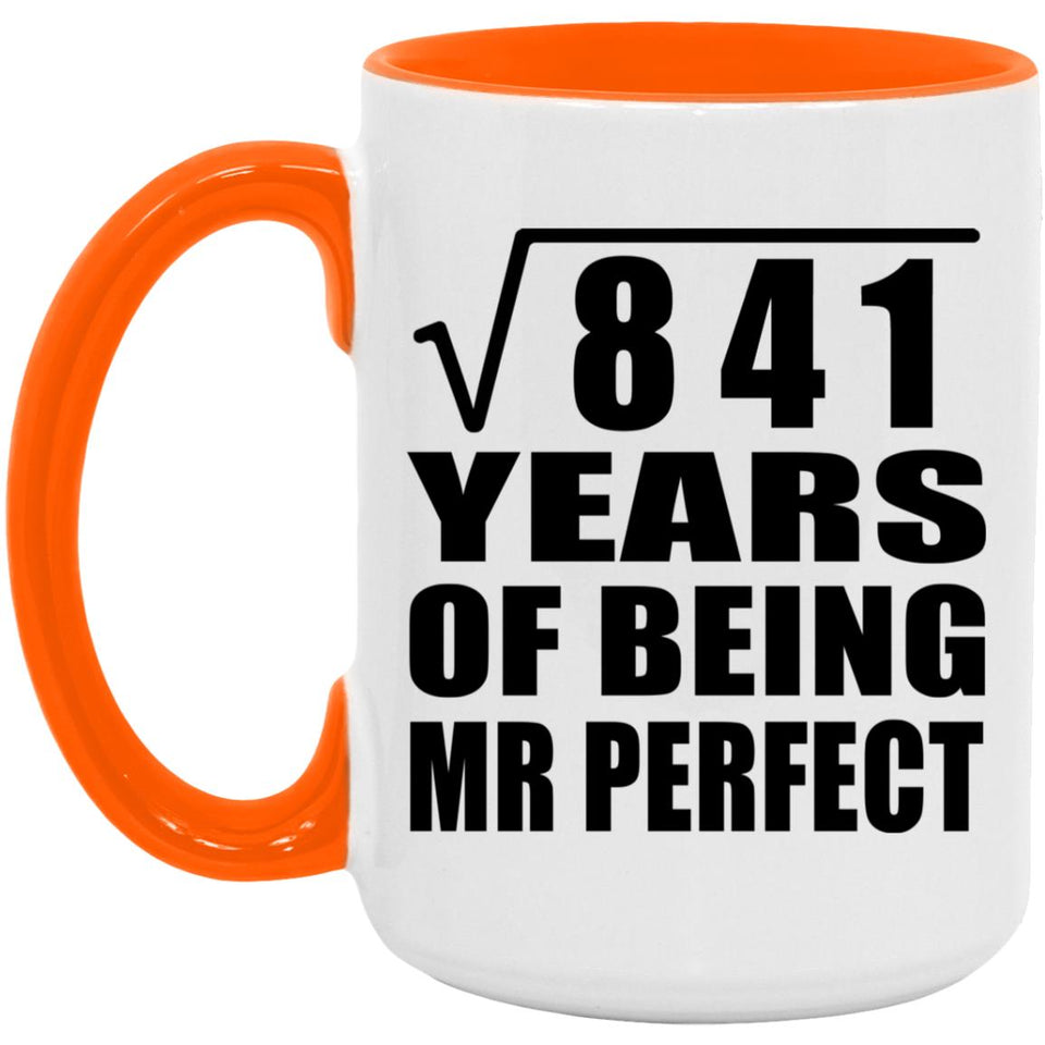 29th Anniversary Square Root of 841 Years of Mr Perfect - 15oz Accent Mug Orange