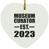 Museum Curator Established EST. 2023 - Heart Ornament