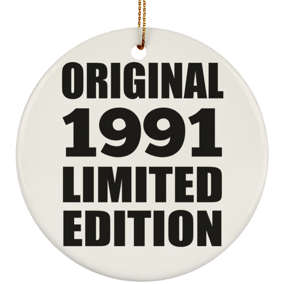 33rd Birthday Original 1991 Limited Edition - Circle Ornament