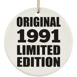 33rd Birthday Original 1991 Limited Edition - Circle Ornament