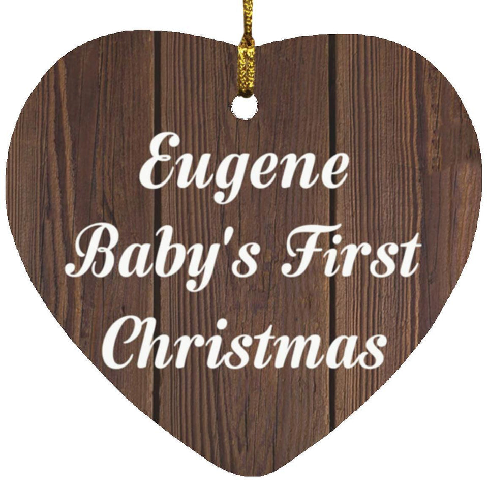 Eugene Baby's First Christmas - Heart Ornament D