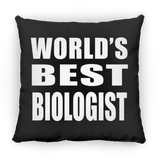 World's Best Biologist - Throw Pillow Black