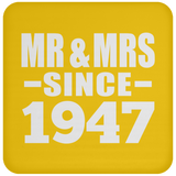 77th Anniversary Mr & Mrs Since 1947 - Drink Coaster