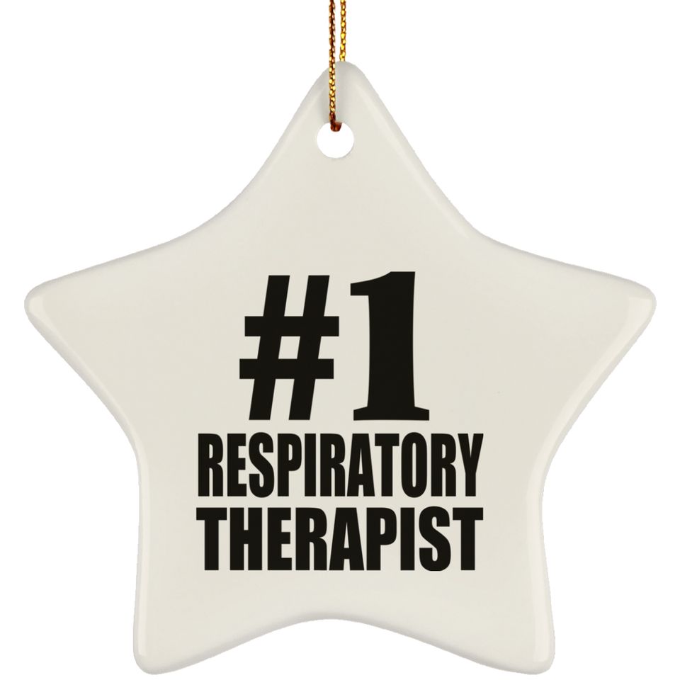 Number One #1 Respiratory Therapist - Star Ornament