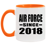 Air Force Since 2018 - 11oz Accent Mug Orange