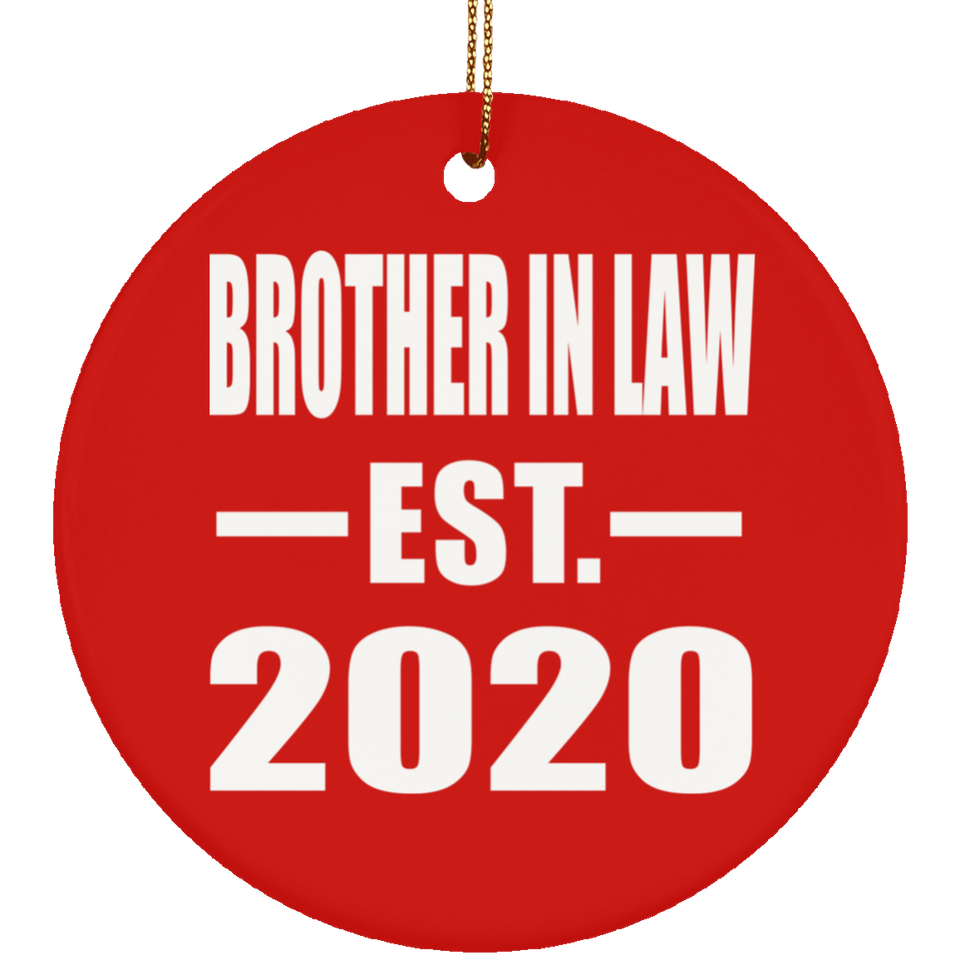Brother In Law Established EST. 2020 - Circle Ornament