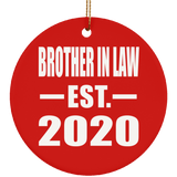 Brother In Law Established EST. 2020 - Circle Ornament