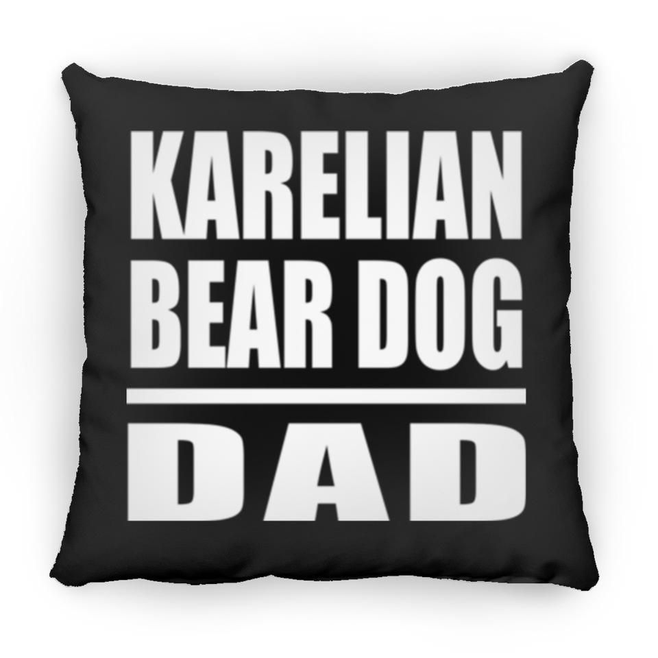 Karelian Bear Dog Dad - Throw Pillow Black