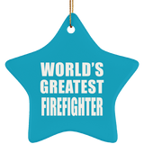 World's Greatest Firefighter - Star Ornament