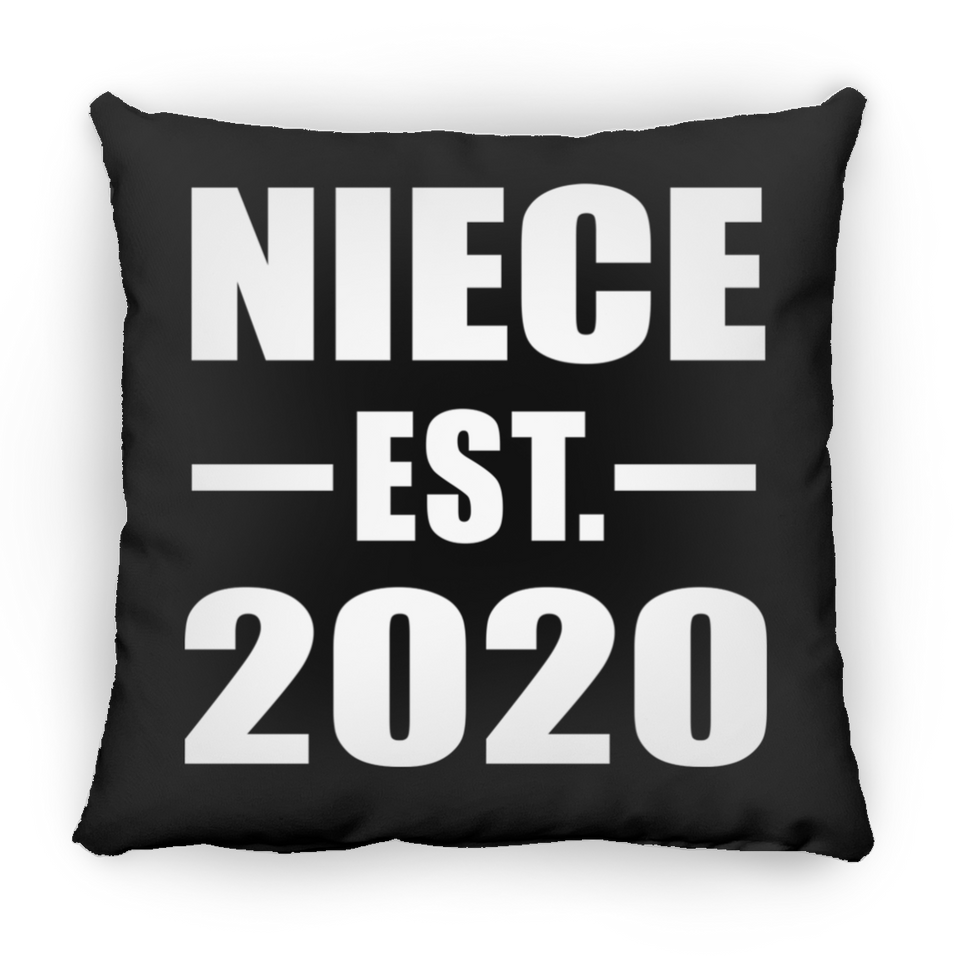 Niece Established EST. 2020 - Throw Pillow Black