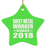 Sheet Metal Worker Since 2018 - Star Ornament