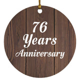 76th Anniversary 76 Years Anniversary - Circle Ornament D