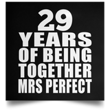 29th Anniversary 29 Years Of Being Mrs Perfect - Poster Square