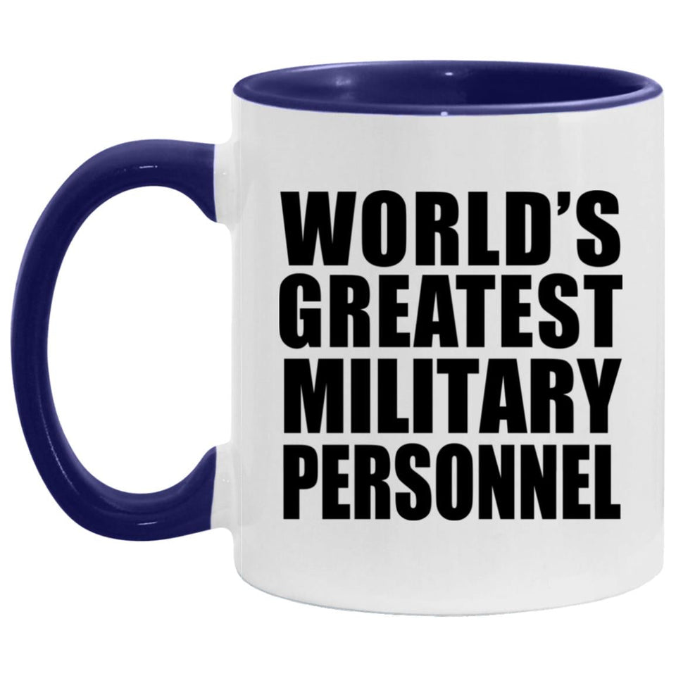 World's Greatest Military Personnel - 11oz Accent Mug Purple