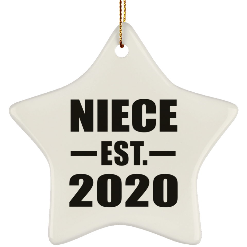 Niece Established EST. 2020 - Star Ornament