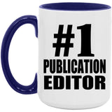Number One #1 Publication Editor - 15oz Accent Mug Purple