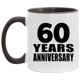 60th Anniversary 60 Years - 11oz Accent Mug Black