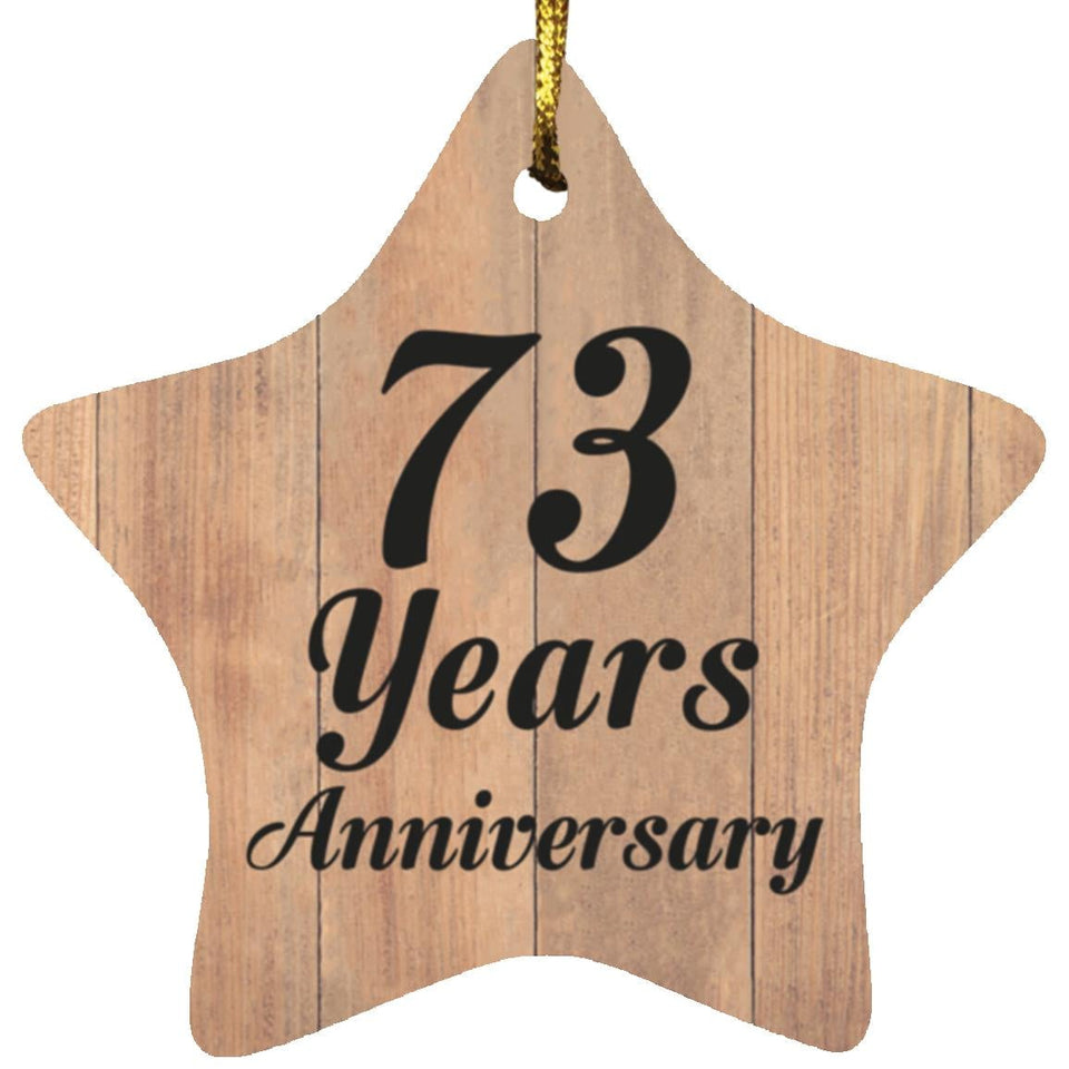 73rd Anniversary 73 Years Anniversary - Star Ornament C