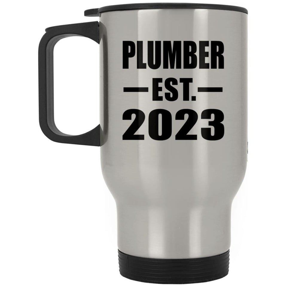Plumber Established EST. 2023 - Silver Travel Mug