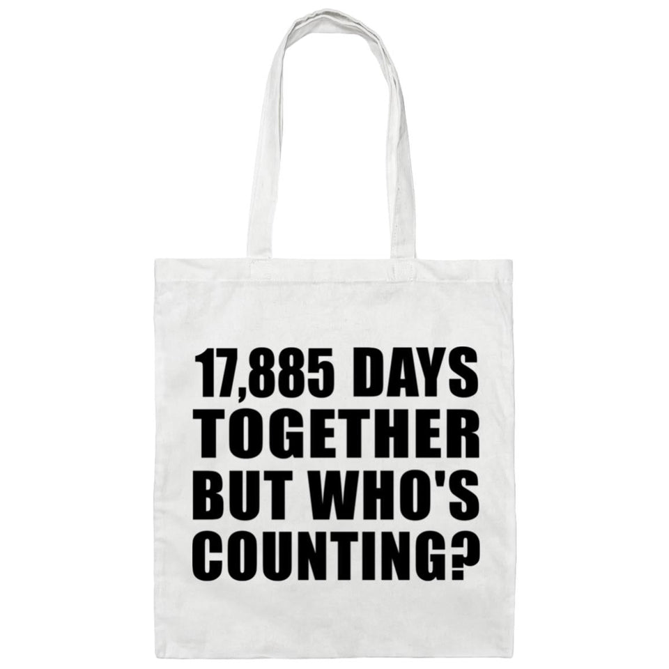 49th Anniversary 17,885 Days Together Who's Counting - Tote Bag White