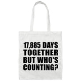 49th Anniversary 17,885 Days Together Who's Counting - Tote Bag White