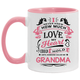 How Much Love Could Hold Until Called Me Grandma - 11oz Accent Mug Pink