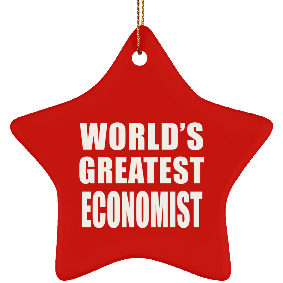 World's Greatest Economist - Star Ornament