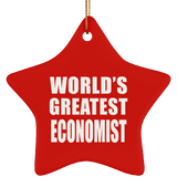 World's Greatest Economist - Star Ornament